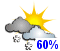 Chance of flurries (60%)